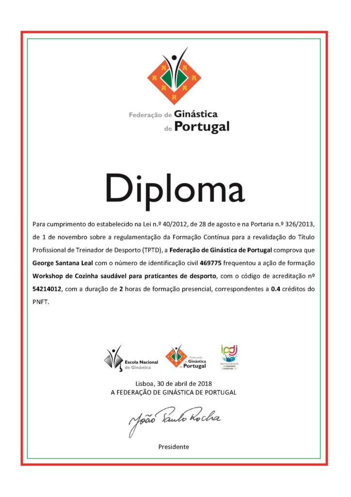 Workshop de Cozinha saudável para praticantes de desporto